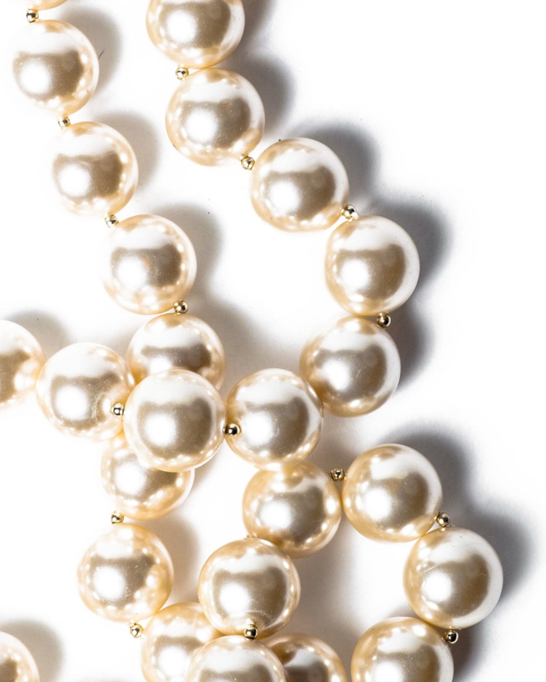 Vintage Long Glass Pearl Sautoir Necklace By Napier, Circa 1980’s