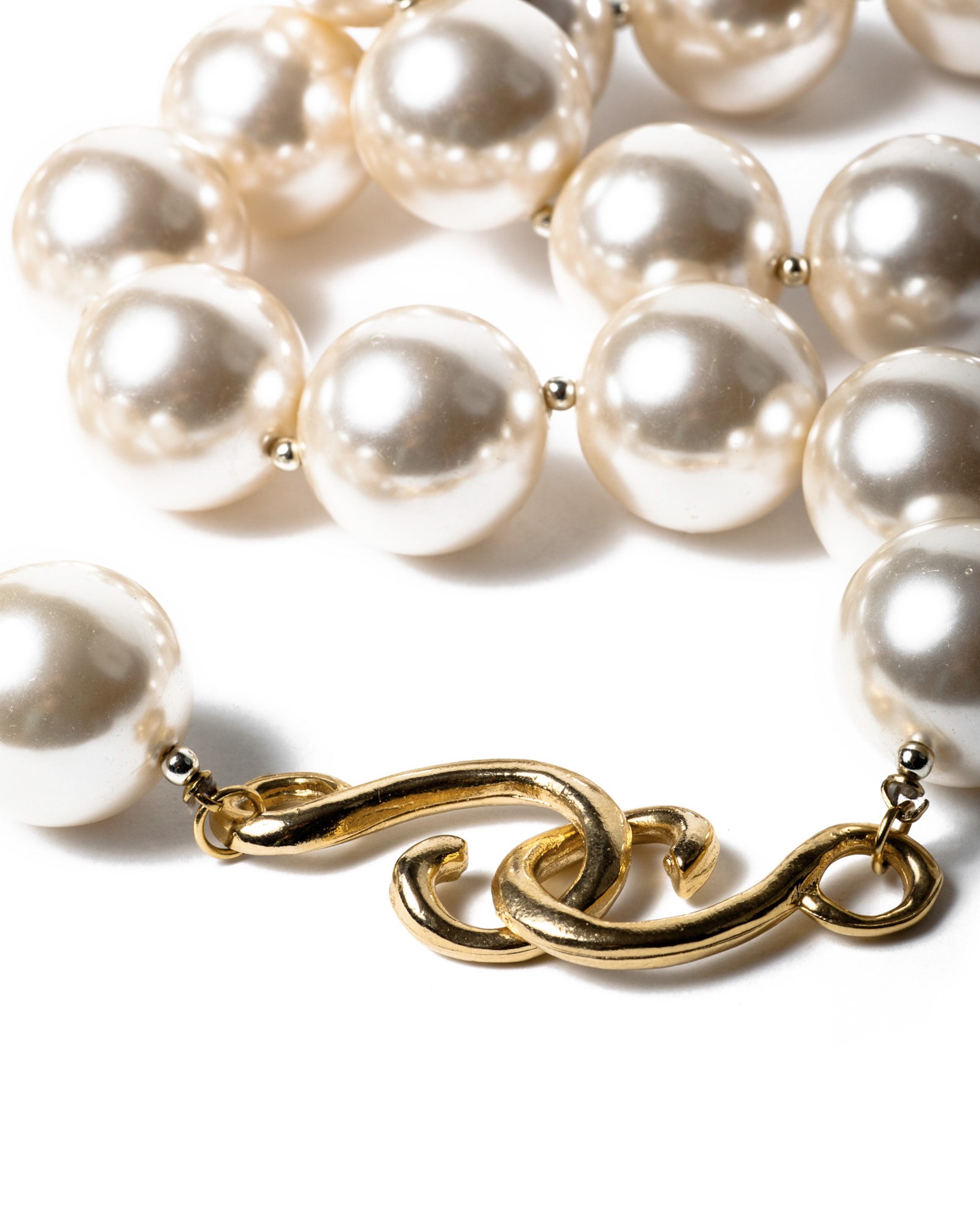 Vintage Long Glass Pearl Sautoir Necklace By Napier, Circa 1980’s