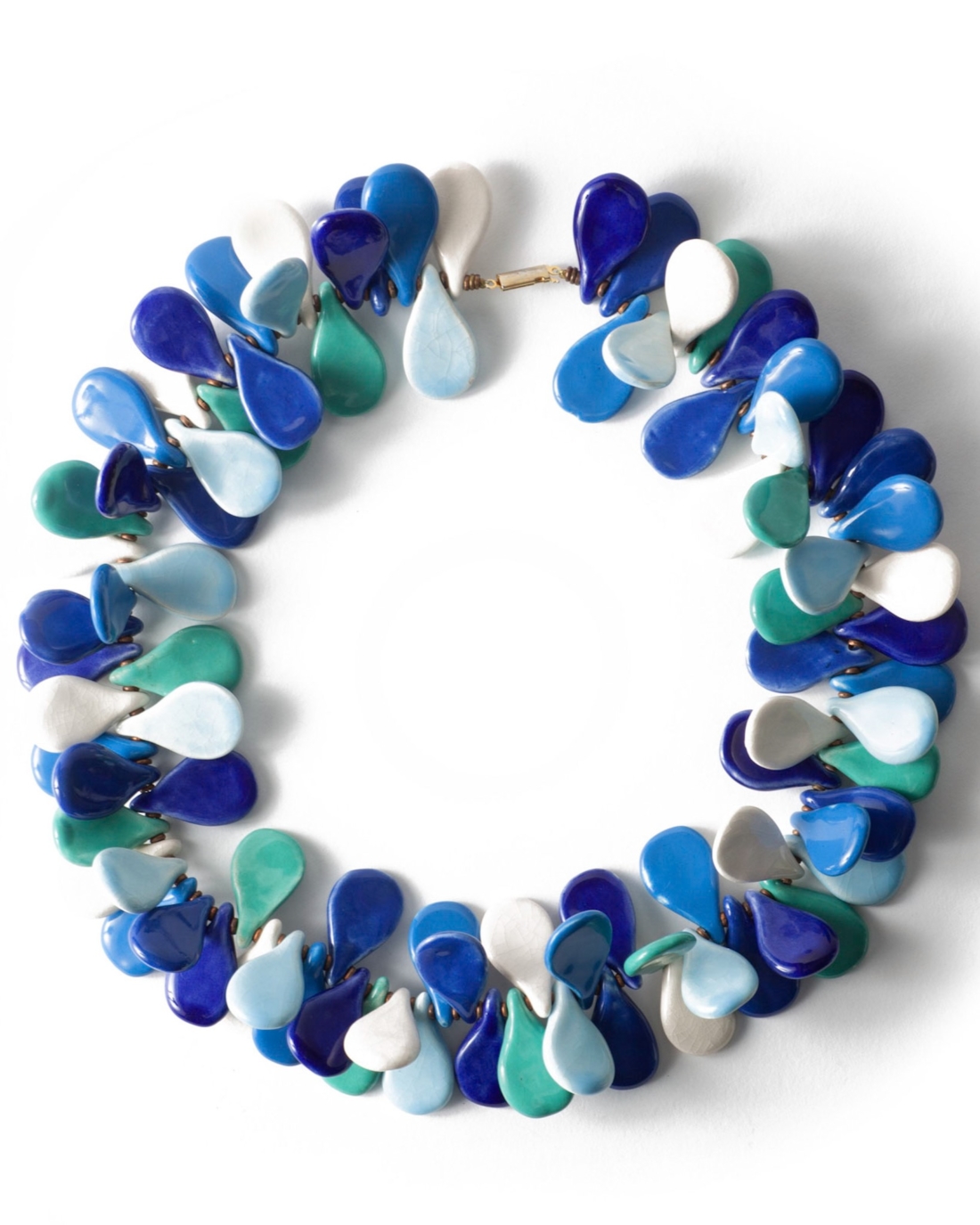 Ocean Glazed Artisan Necklace, circa 1970’s