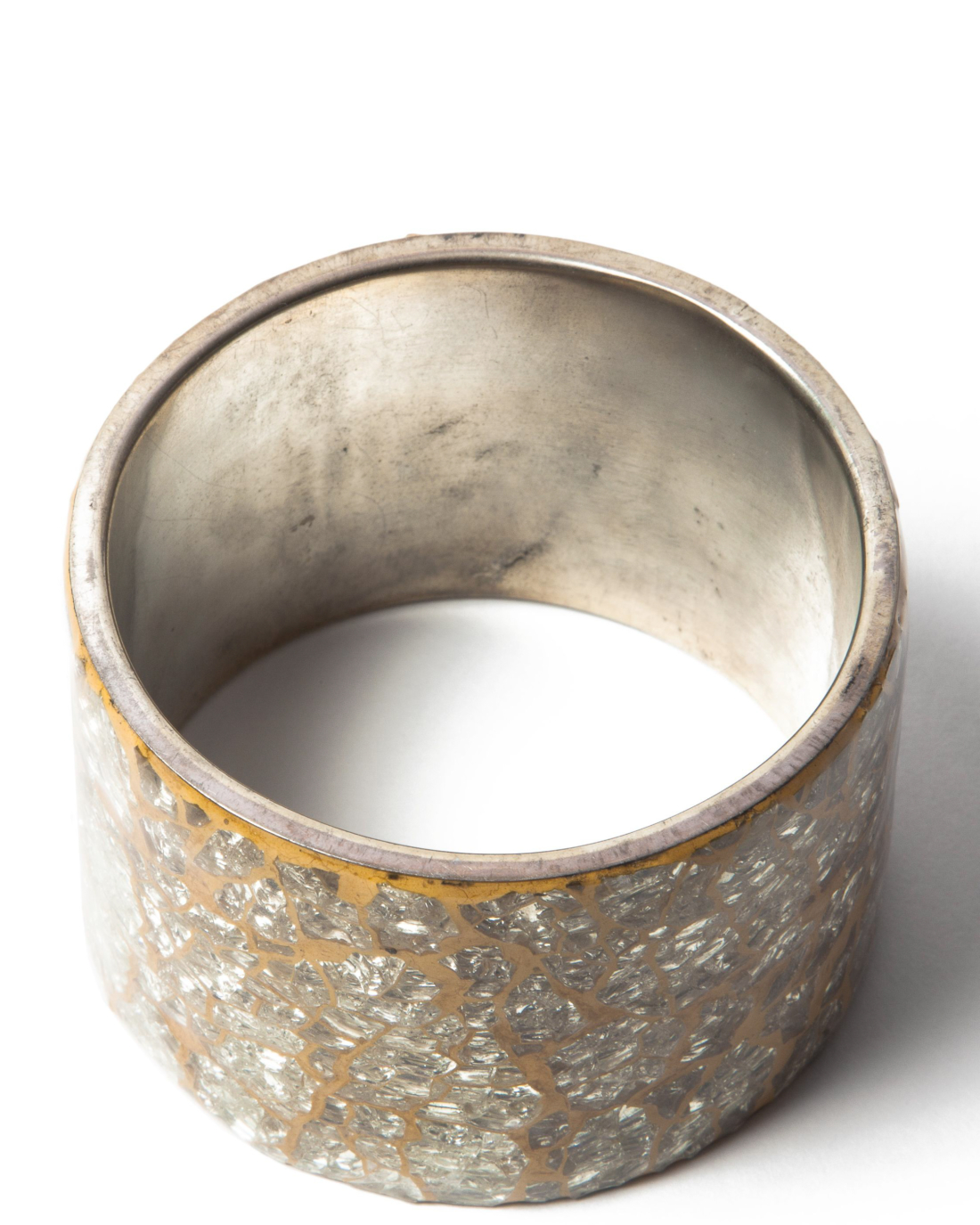 Silver and Gold Mosaic Bracelet