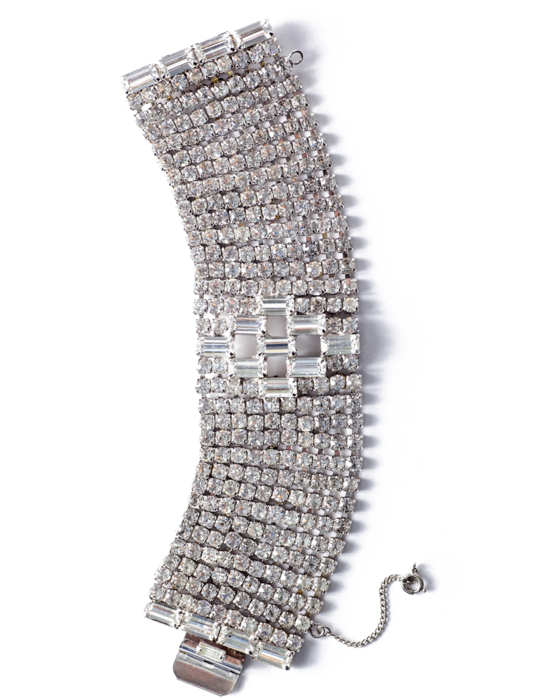Diamante Crystal Mega Wide Bracelet, circa 1950's