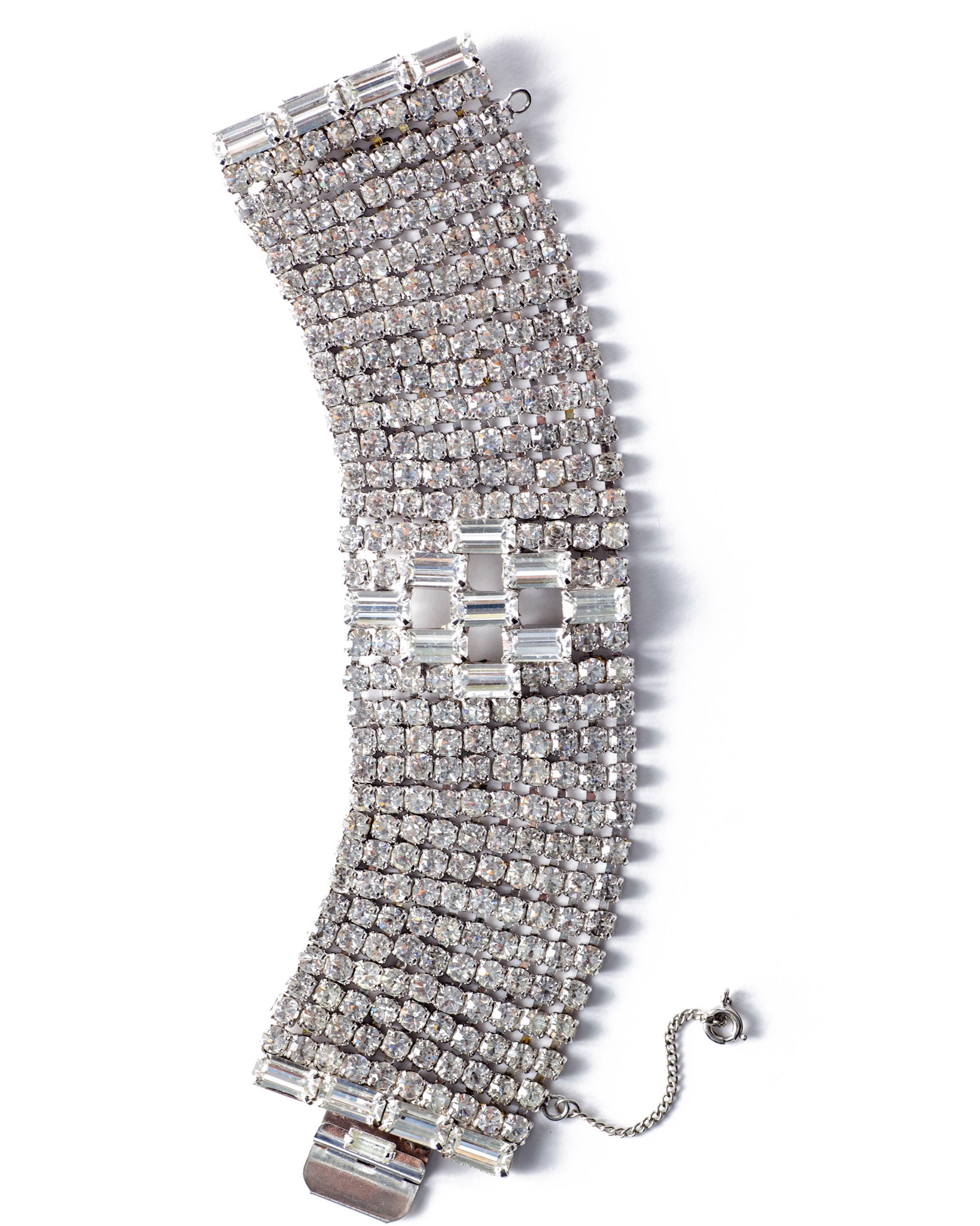 Diamante Crystal Mega Wide Bracelet, circa 1950's - Haute Tramp