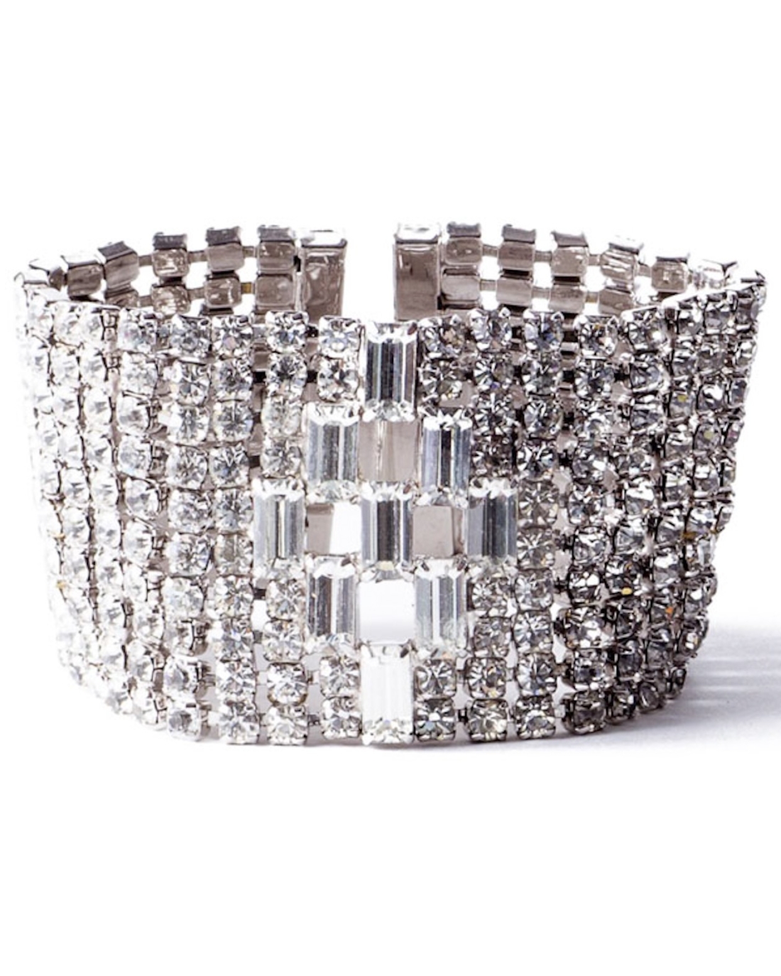 Diamante Crystal Mega Wide Bracelet, circa 1950's